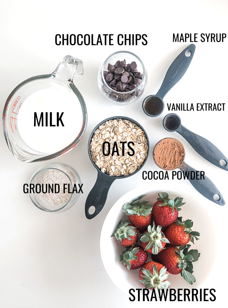 strawberry chocolate oatmeal ingredients