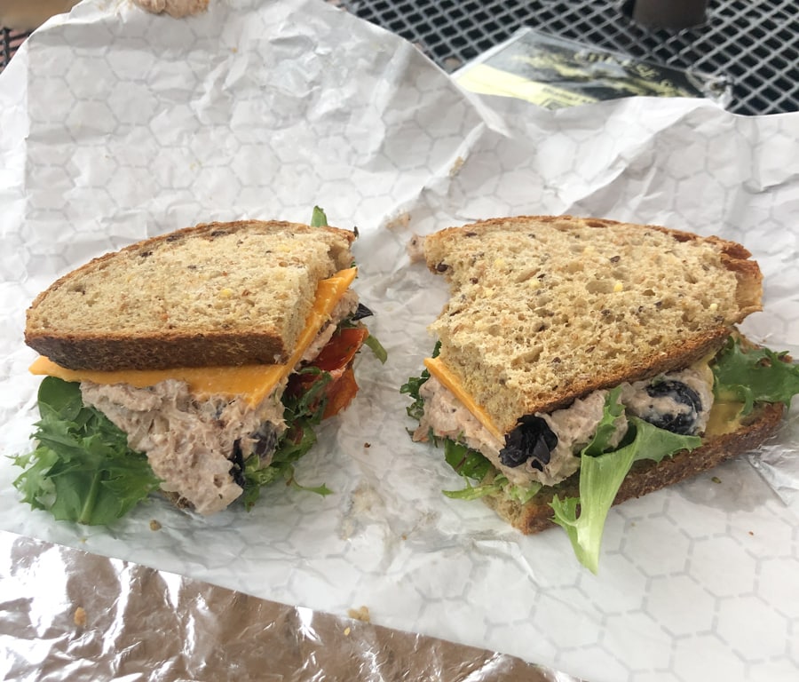 tuna sandwich from The Cheese Shop in Williamsburg
