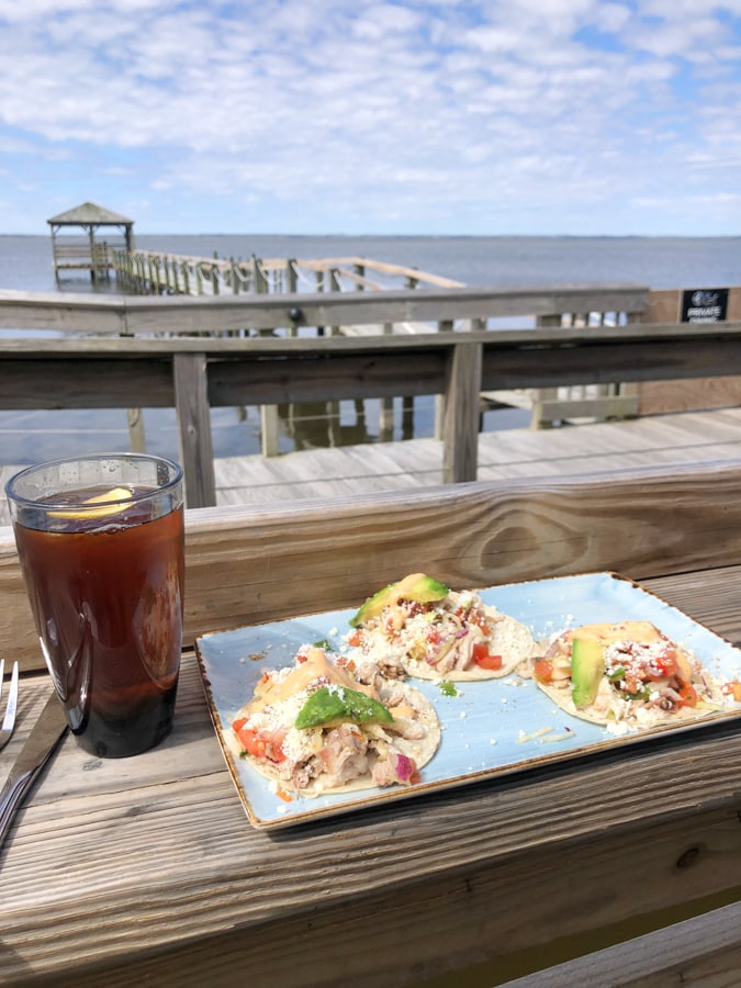fish tacos at NC coast in duck NC