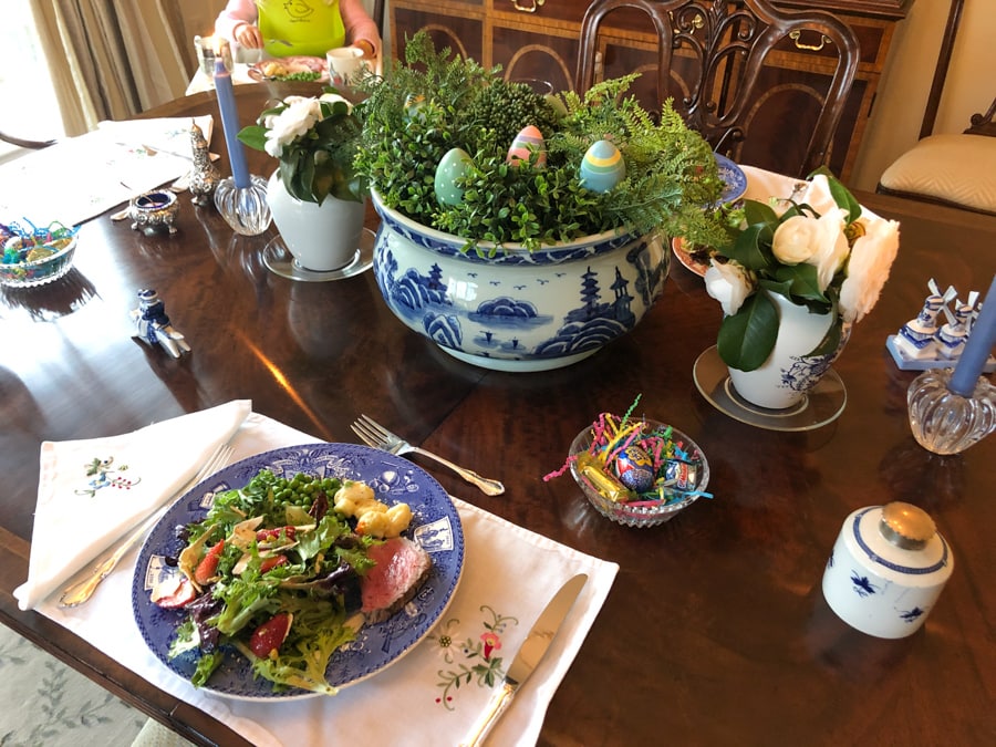 easter dinner table