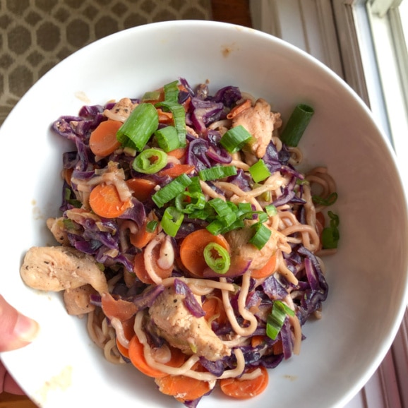 peanut noodles with chicken