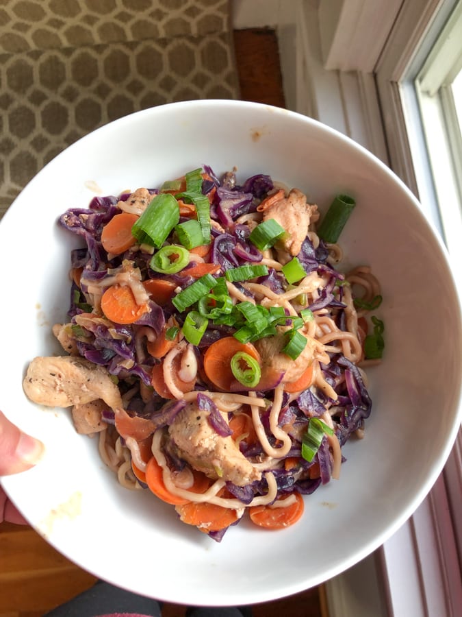 peanut noodles with chicken