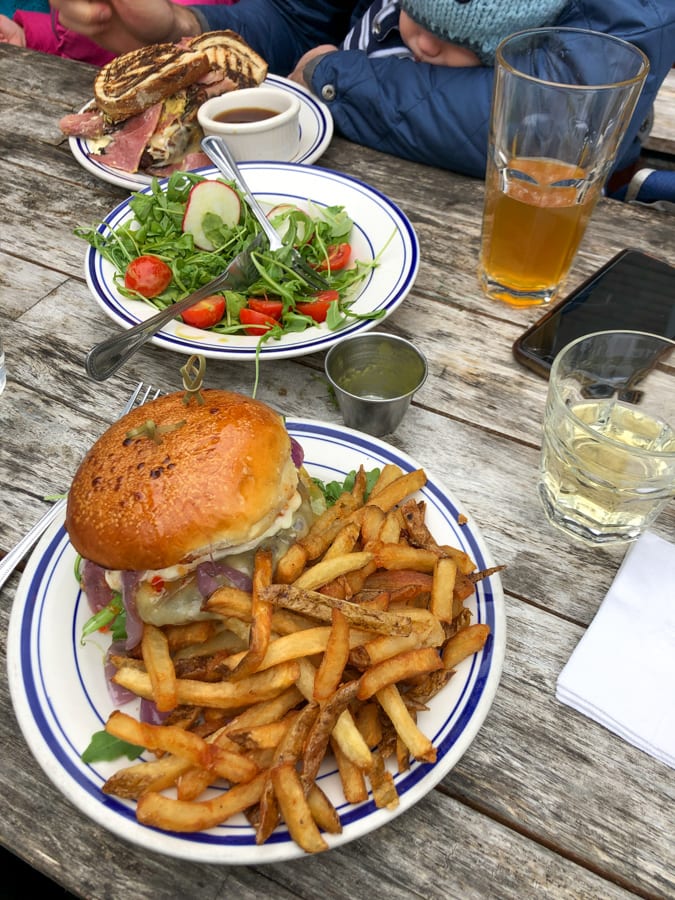burger and fries from duke's in woodley park