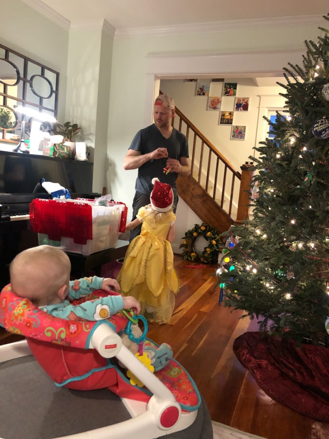 decorating the tree