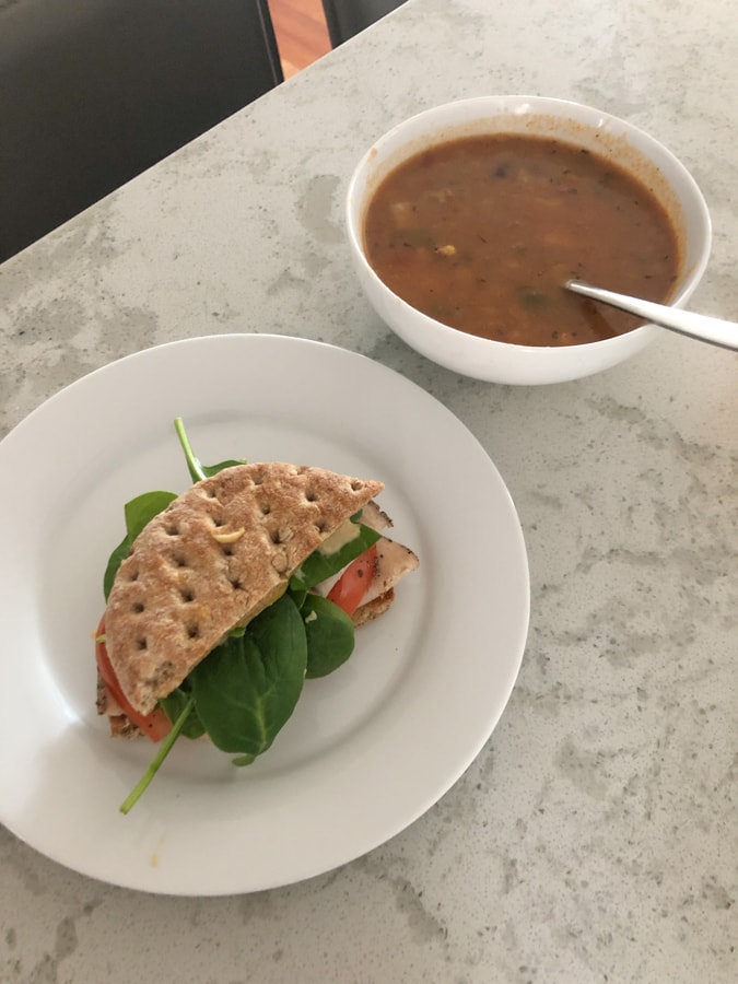 soup and sandwich