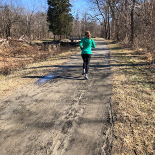 running on the c&o canal trail in maryland