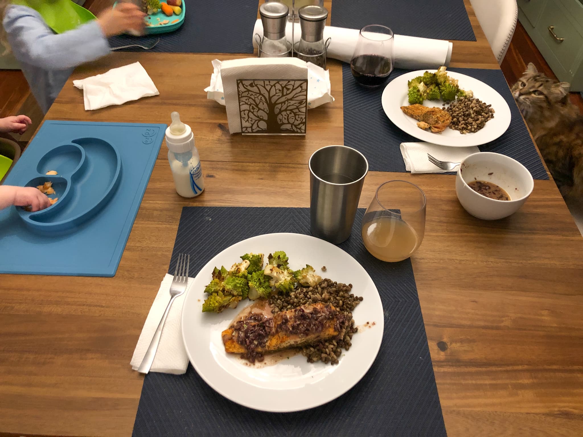 roasted trout with cauliflower and potatoes