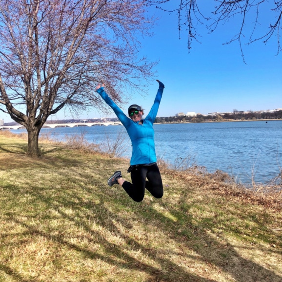 running on the mt vernon trail in virginia