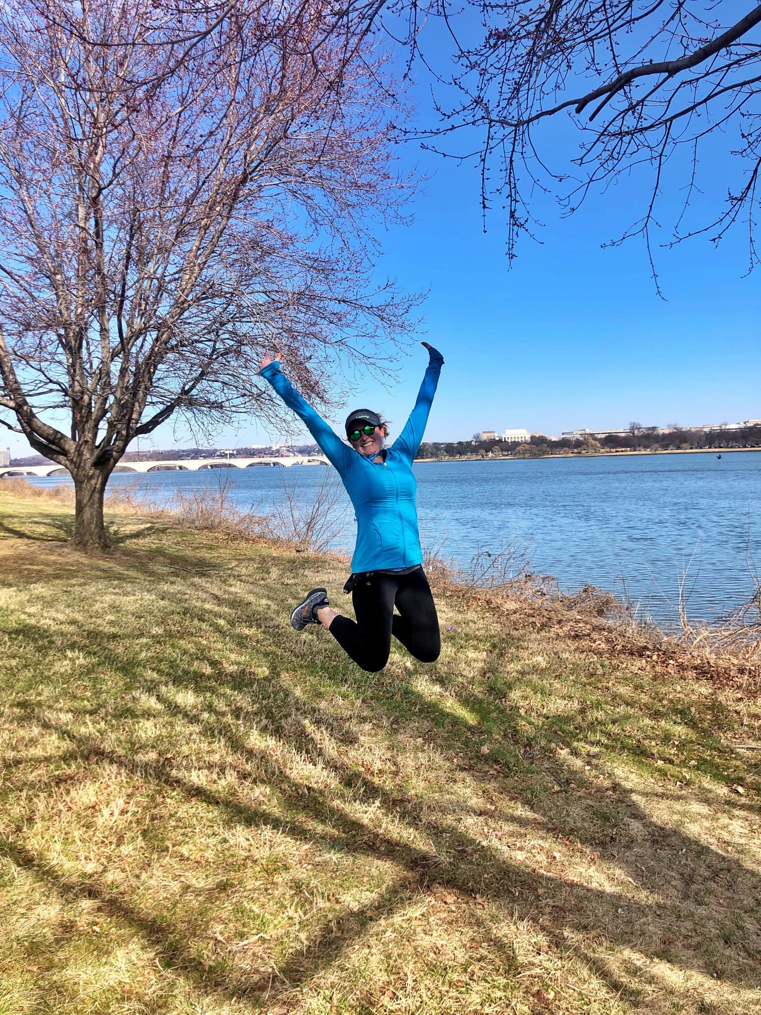running on the mt vernon trail in virginia