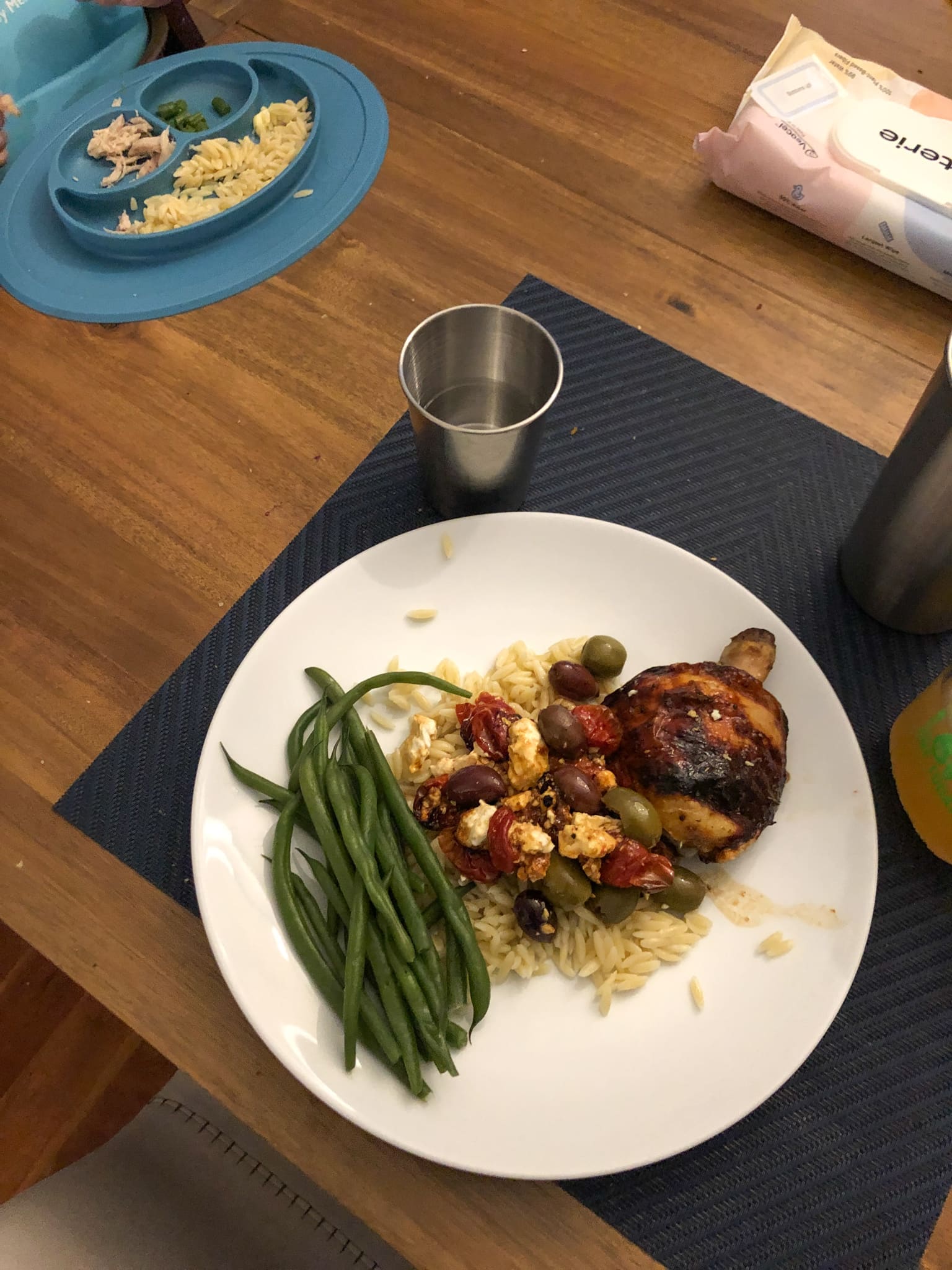 sheet pan mediterranean chicken with string beans