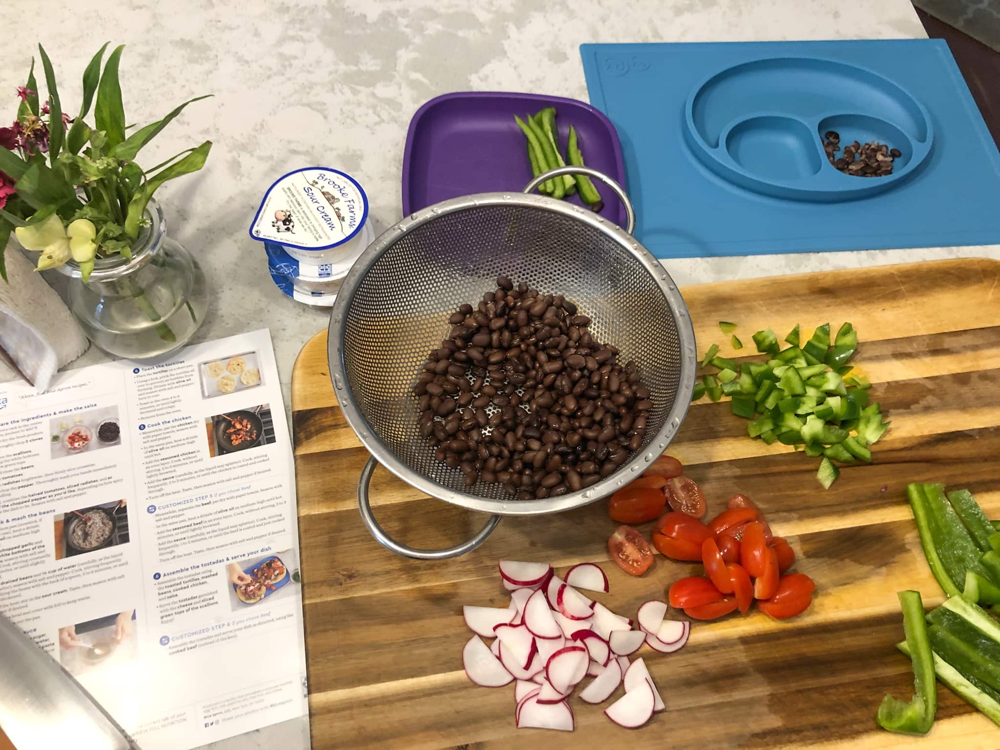 meal prep for blue apron dinner