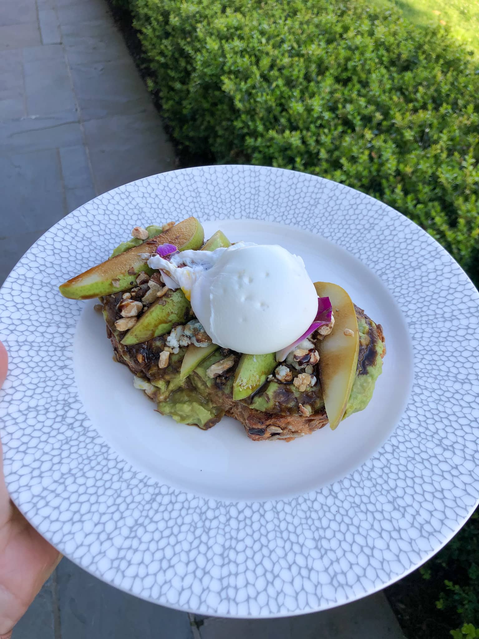 avocado toast with pear