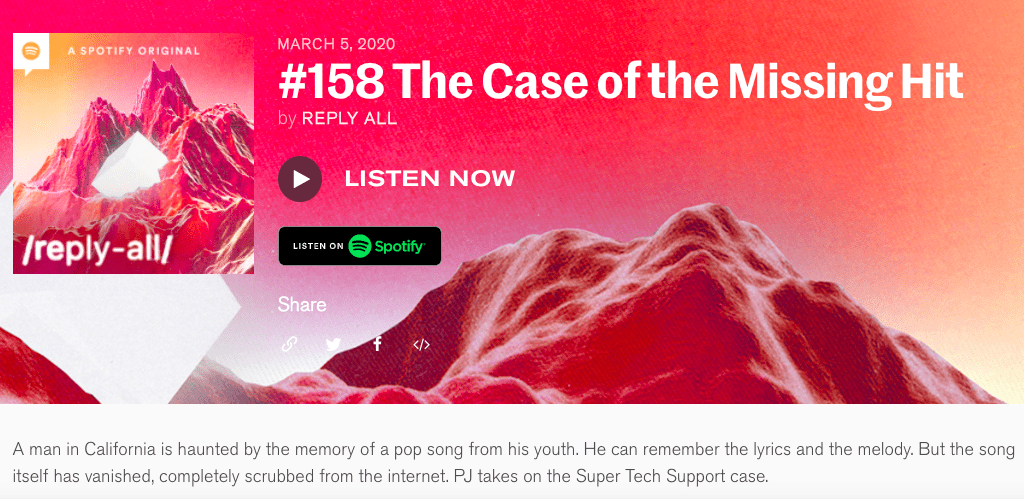 reply all case of the missing hit