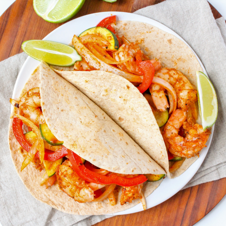 20-Minute Sheet Pan Shrimp Fajitas with Zucchini & Peppers