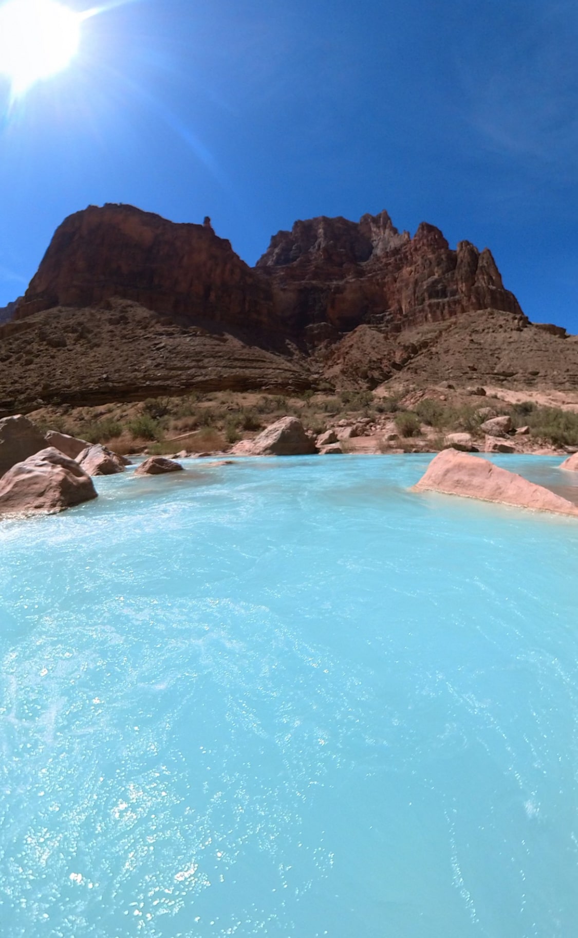 bright blue little colorado river