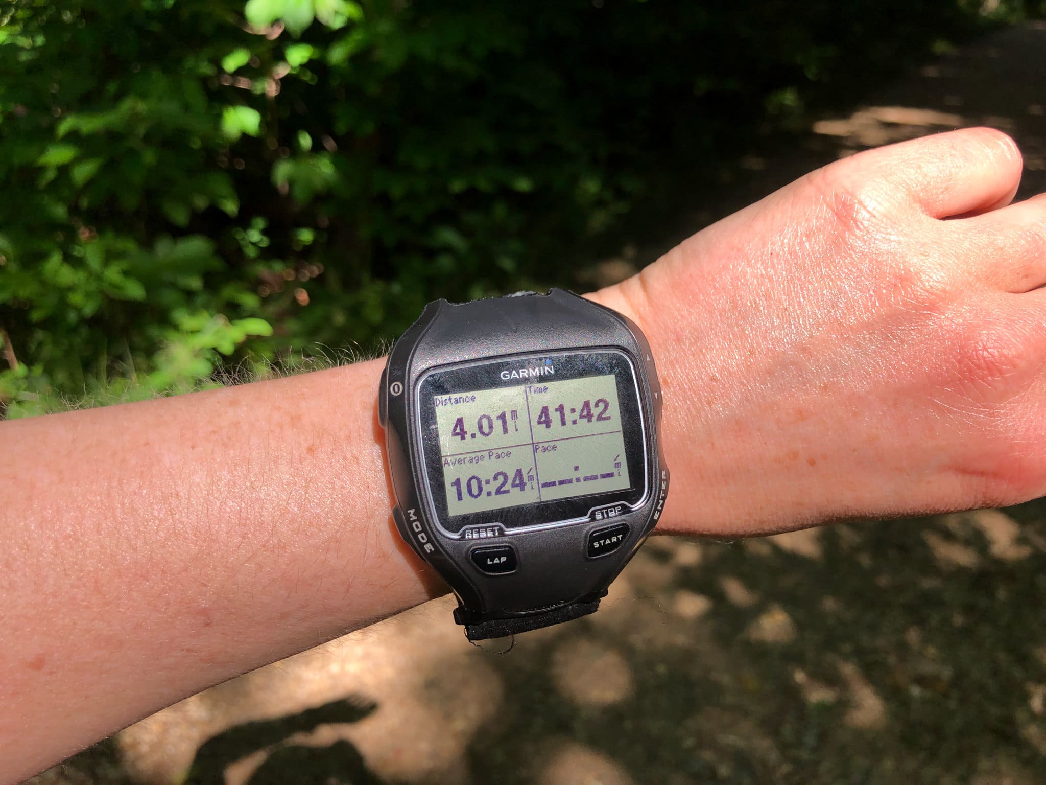 4 mile run stats on garmin watch