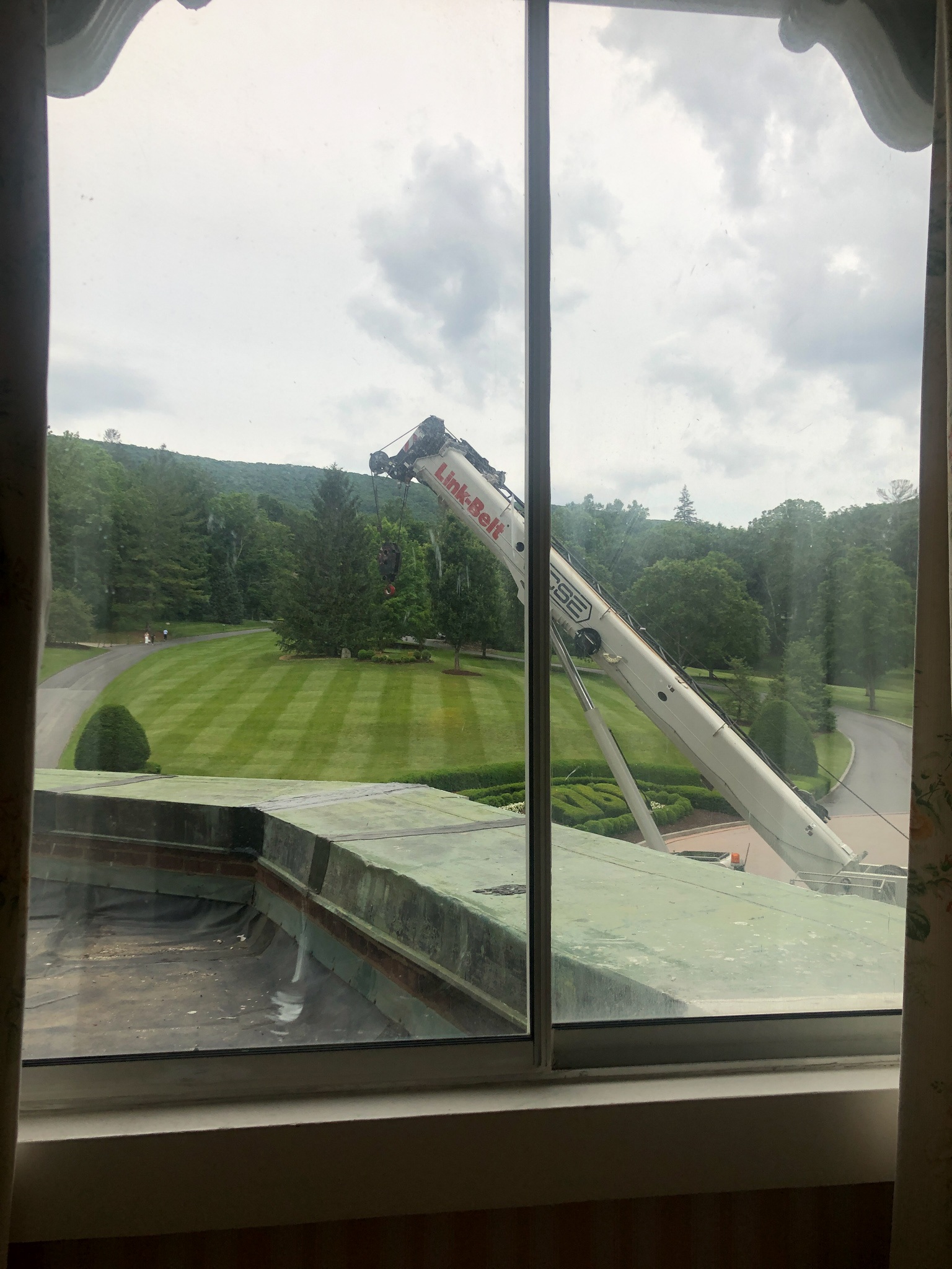 view of construction from homestead window