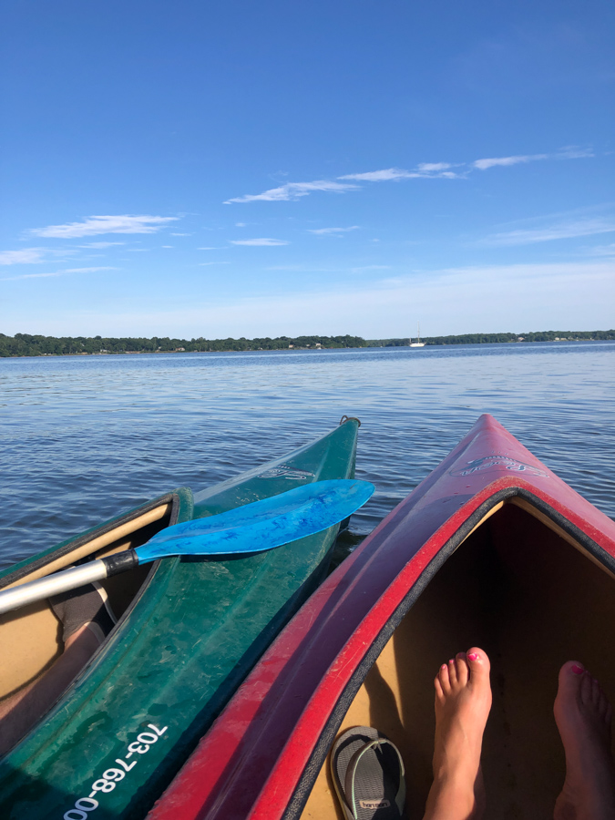 kayaking near belle haven - view from kayak