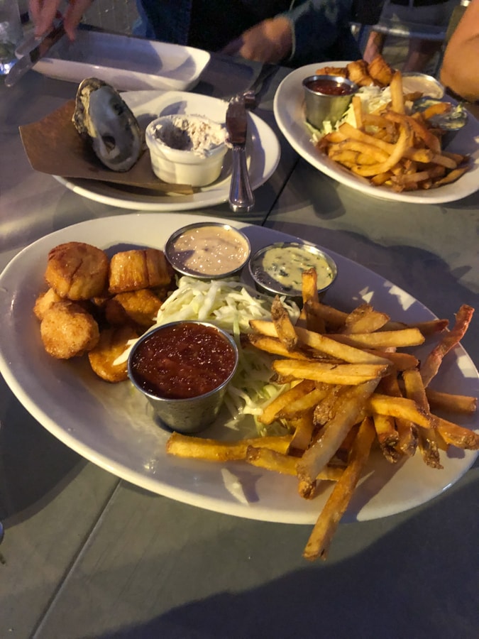 scallops and fries from mayers in cape may