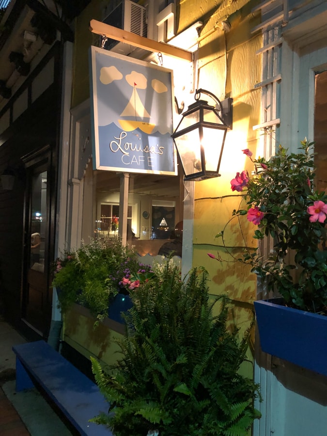 sign outside louisa's cafe in cape may