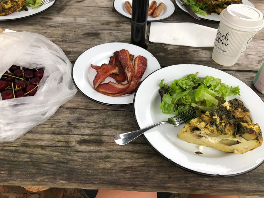 frittata and bacon from beach plum farm