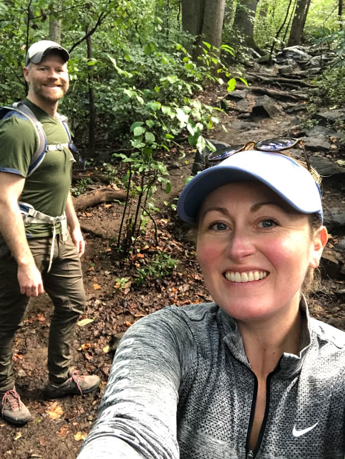 hiking selfie