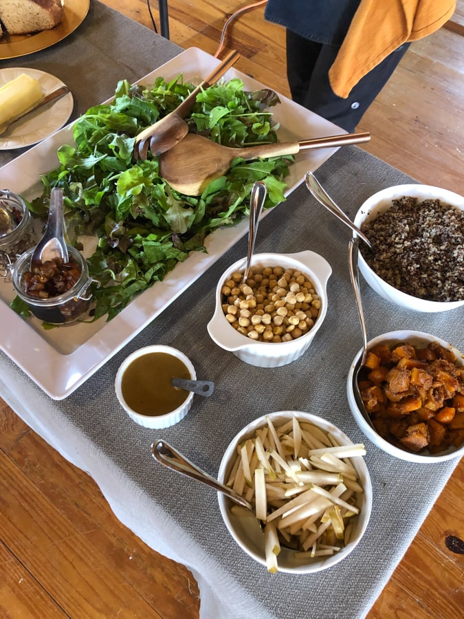 salad with toppings