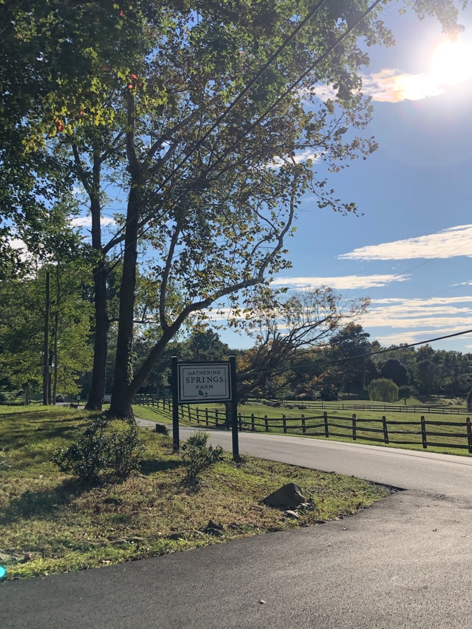 gathering springs farm sign
