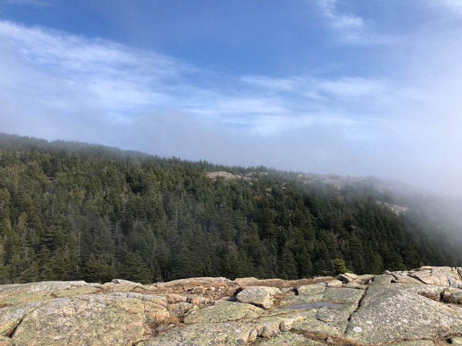 view from gilmore peak in acadia