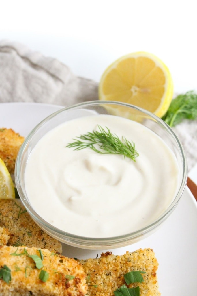 creamy homemade honey mustard sauce with yogurt in a bowl