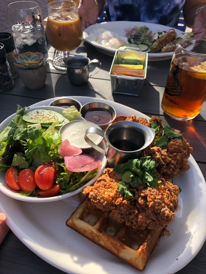 fried chicken and waffles