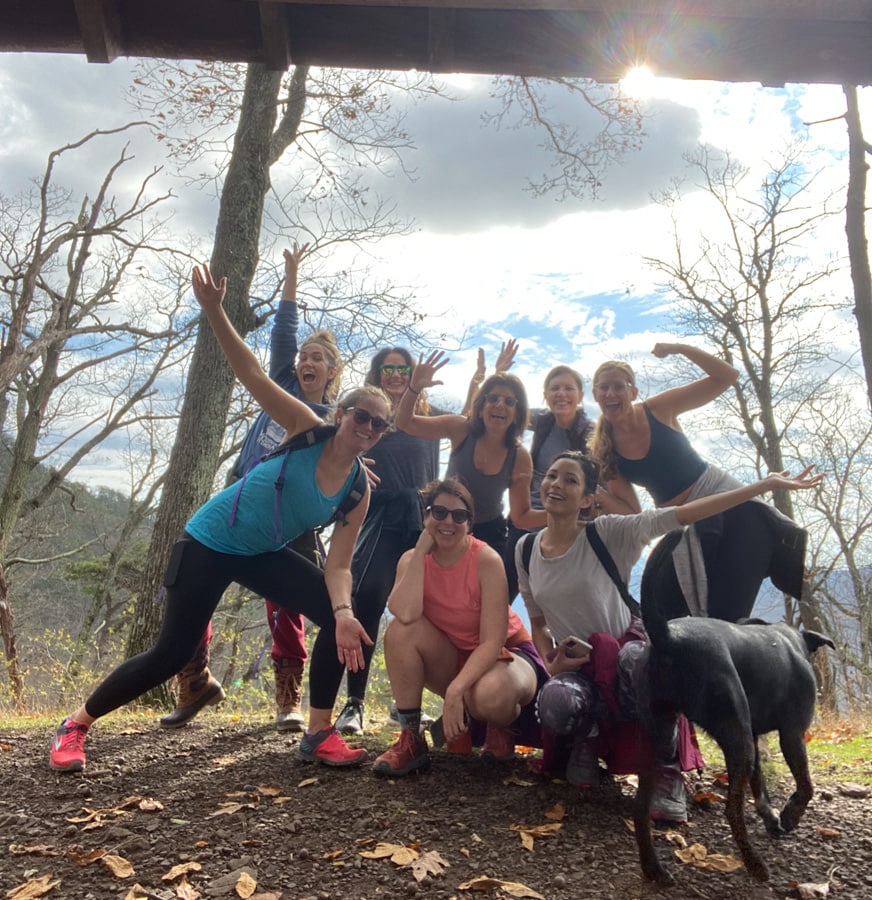 bloggers hiking at lost river state park