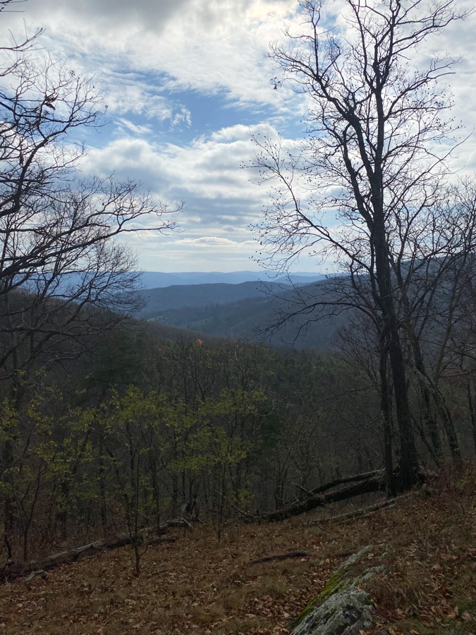 view in lost river state park in november
