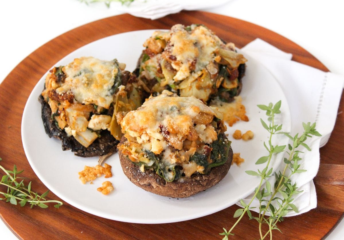 baked portobello mushroom appetizer