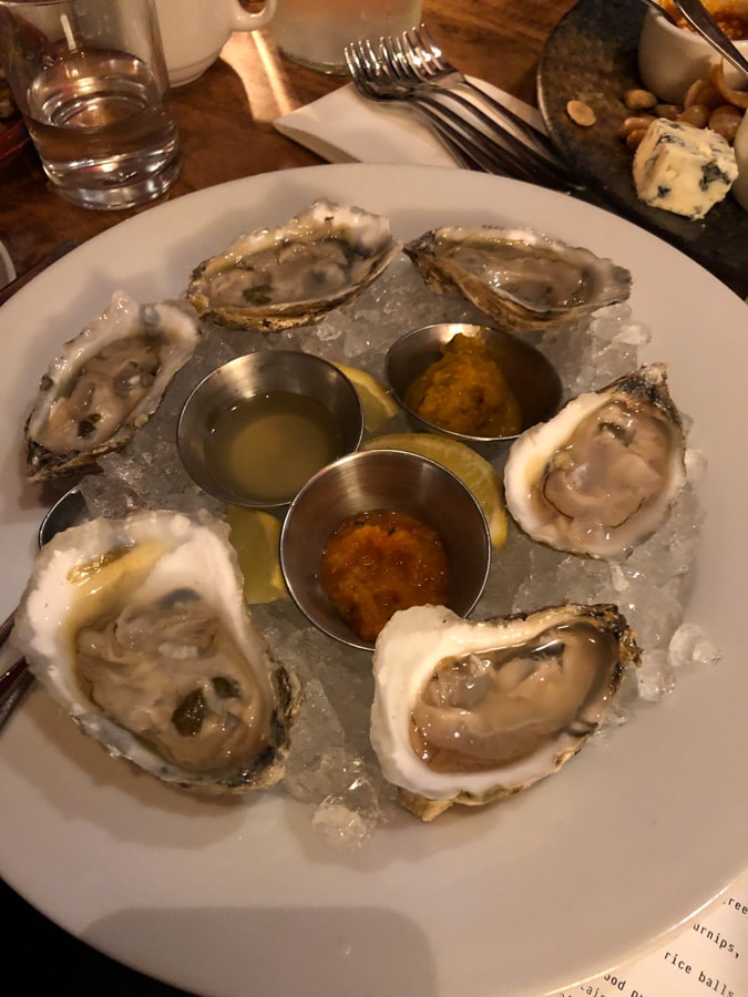 raw oysters