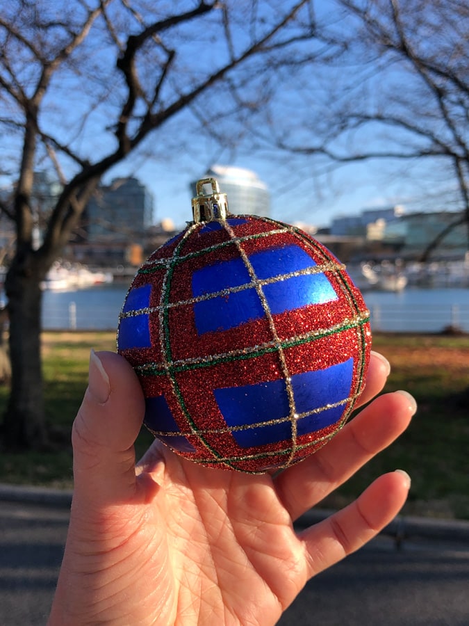 glittery christmas ornament