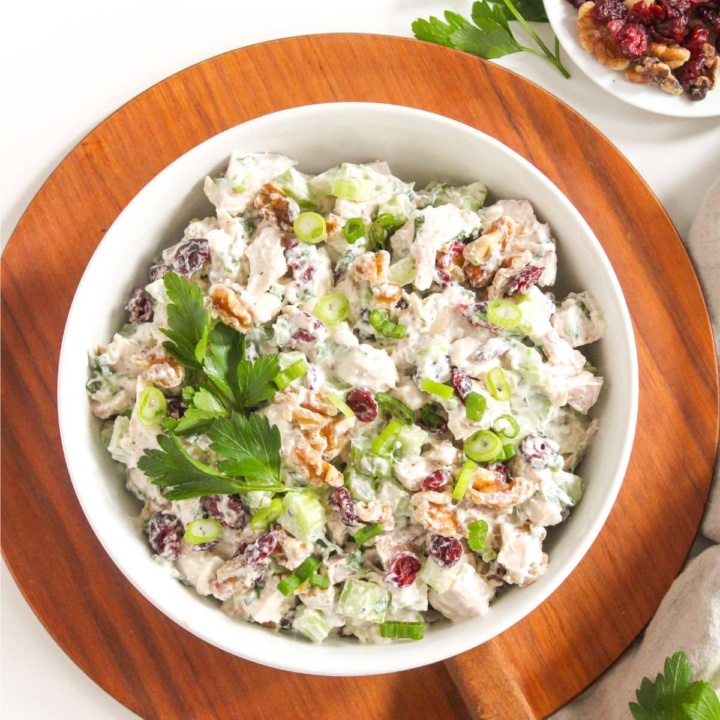 Cranberry Walnut Chicken Salad with Greek Yogurt