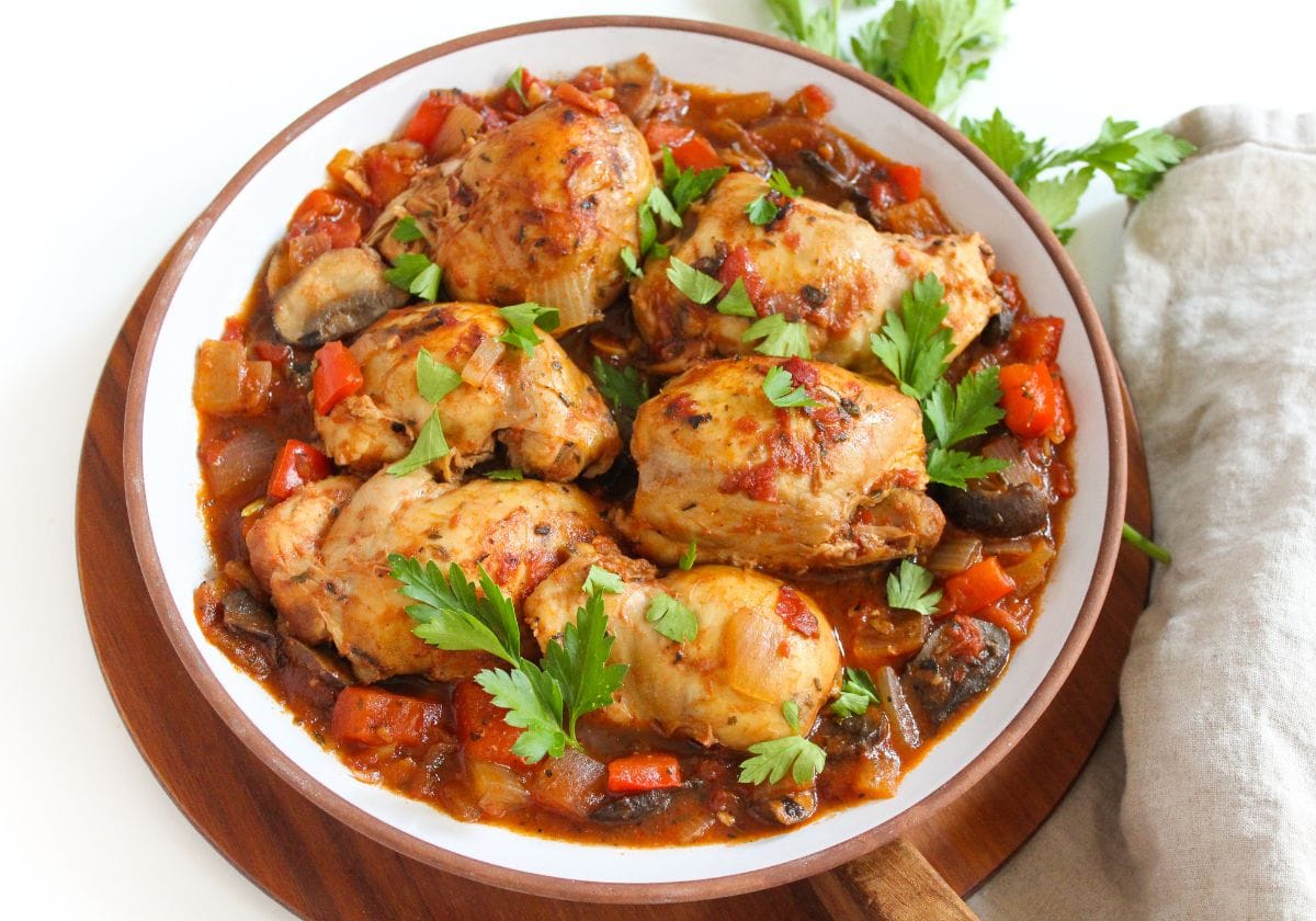 slow cooker chicken cacciatore