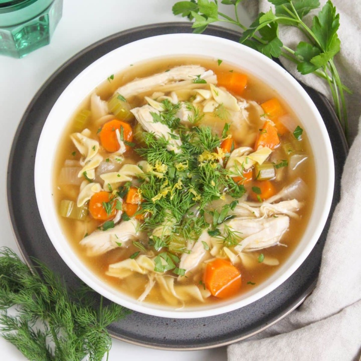 Easy Crockpot Chicken Noodle Soup (No Heavy Cream)