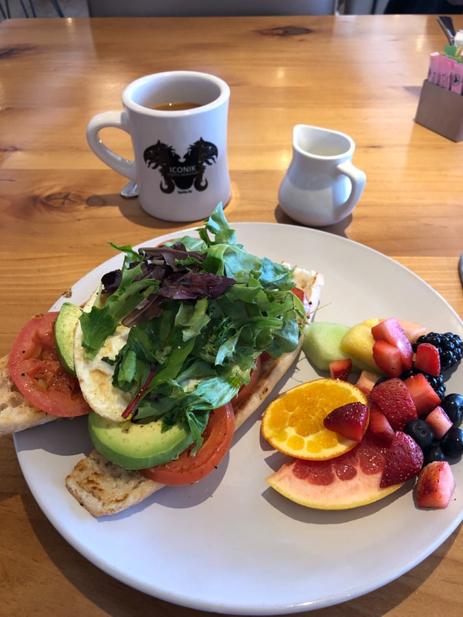 avocado toast from ojo santa fe spa