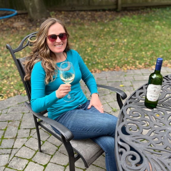 anne mauney with firstleaf wine