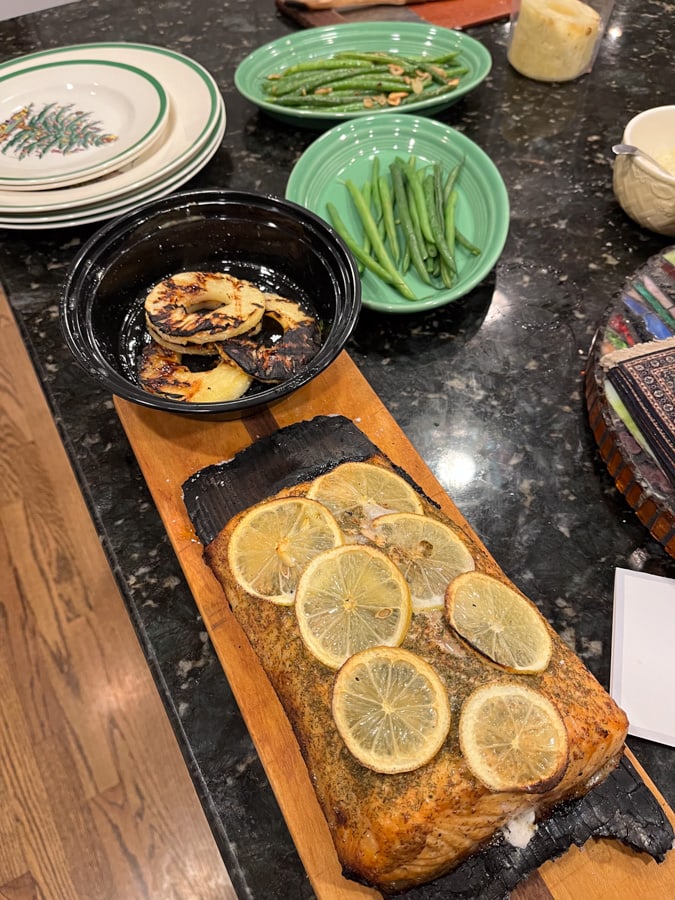 cedar plank salmon